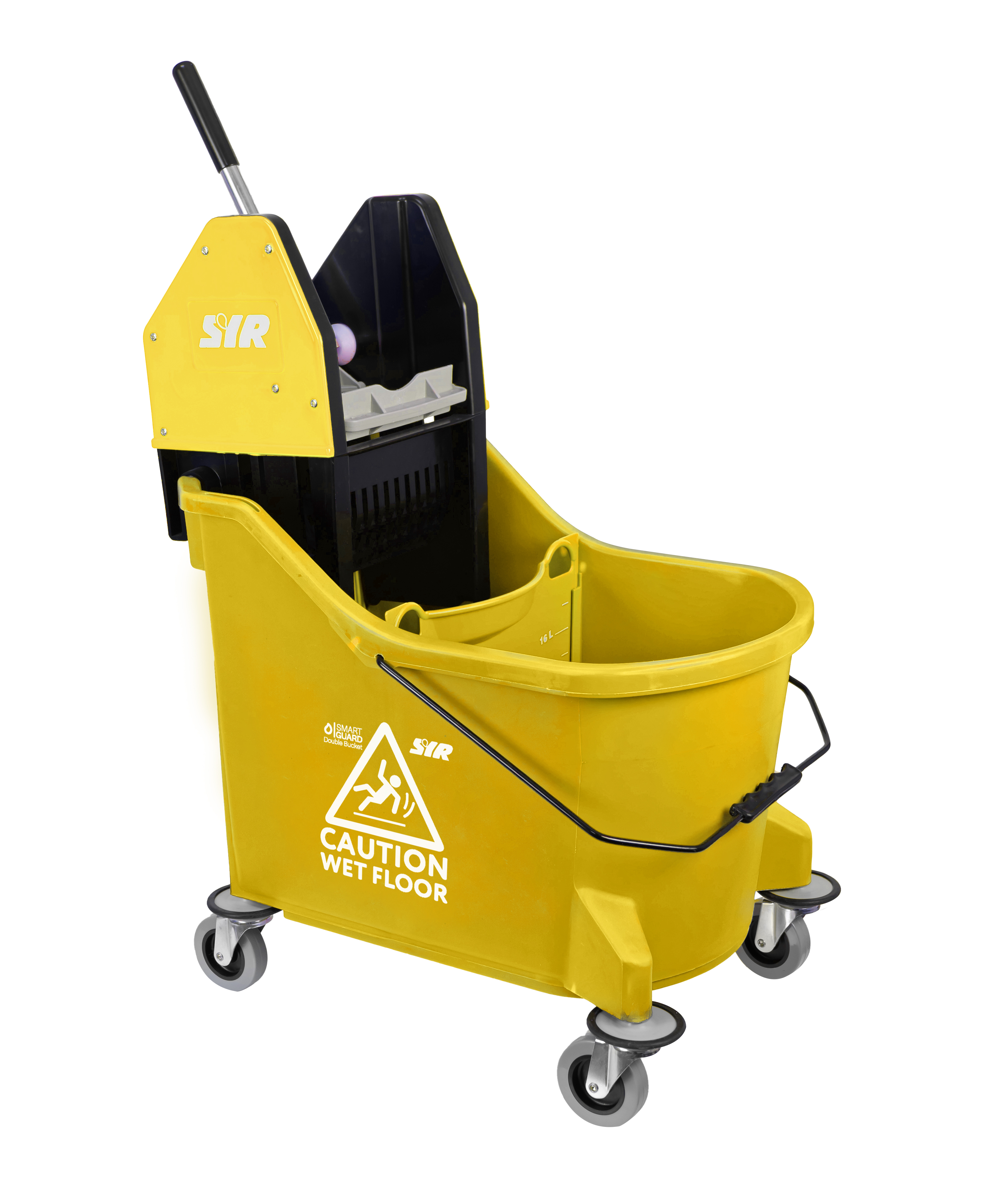 33L Double Bucket Bucket on Wheels (Suitable for Traditional and Flat Mops)